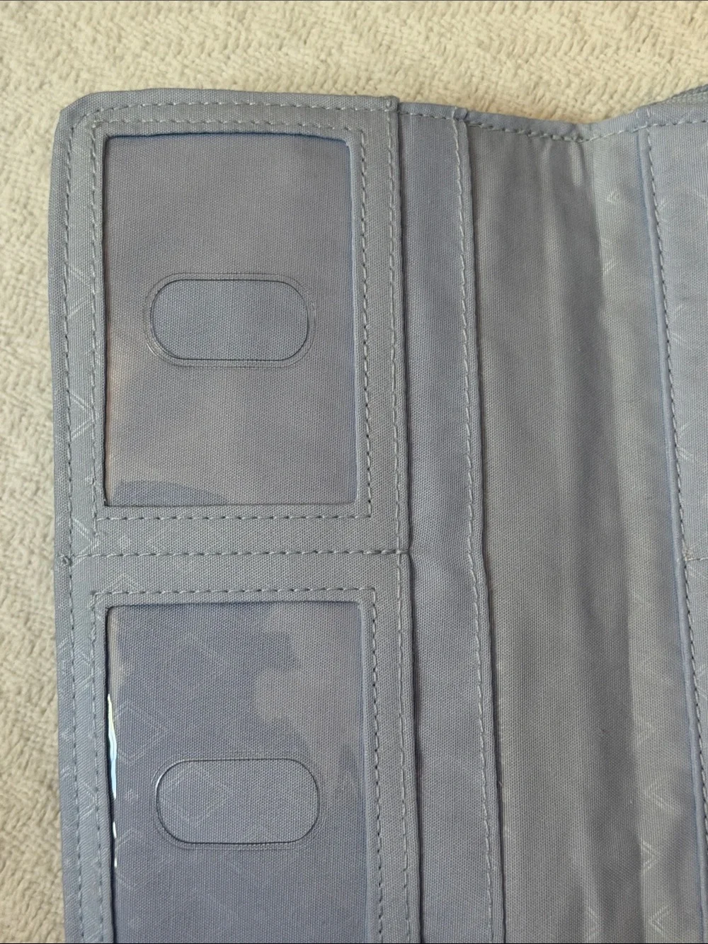 Vera Bradley Powder Blue Quilted Zip-Around Wallet with Turn-Lock - Picture 9 of 10